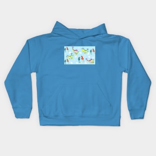 whales and seahorses Kids Hoodie